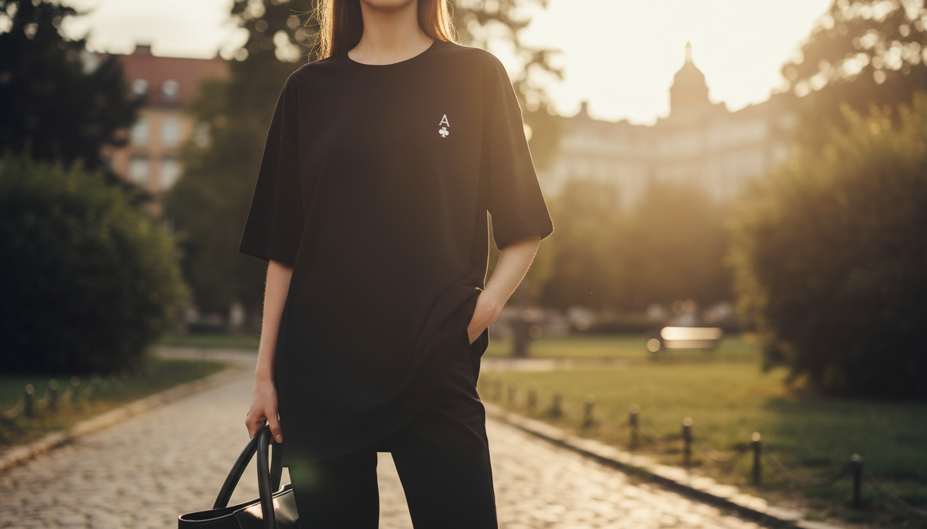 Minimalist Embroidered Tee for Women: Polished Everyday Style